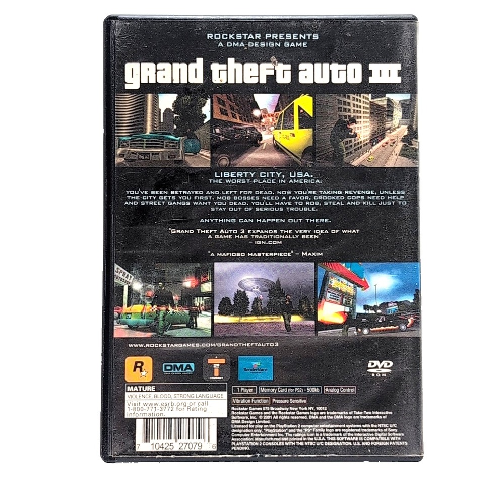 Grand Theft Auto III GTA for PS2 Gaming (PlayStation,‎ 2003) - Picture 3 of 5